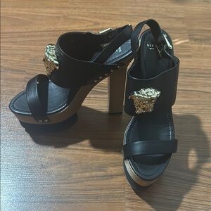 Versace Black Women's Heeled Sandals